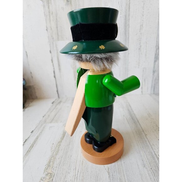 Vintage steinbach leprechaun mushroom St Patrick's Day nutcracker as is St Patty - Picture 5 of 10